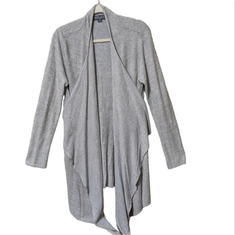Barefoot Dreams Cozychic Lite Calypso Wrap cardigan heather pewter size S/M - Picture 10 of 10